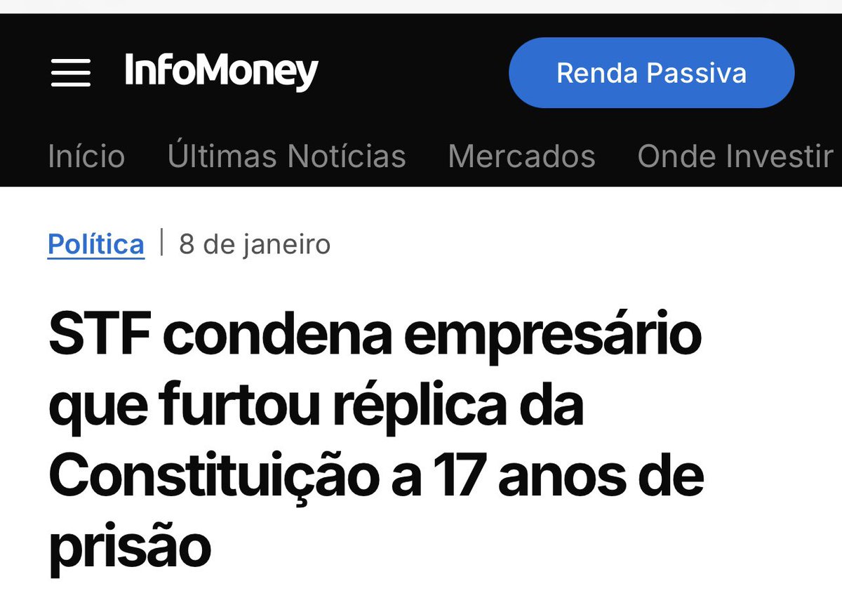 marsiglia_andre's tweet image. 🚨Art 155 do Código penal: Subtrair coisa alheia móvel: 1 a 4 anos. § 4º se há destruição ou rompimento de obstáculo para obter a coisa: 2 a 8 anos. Furtar réplica da CF e devolver: 17 anos. 

Furtar réplica não é dar golpe. Subverter o texto da lei, já não tenho tanta certeza