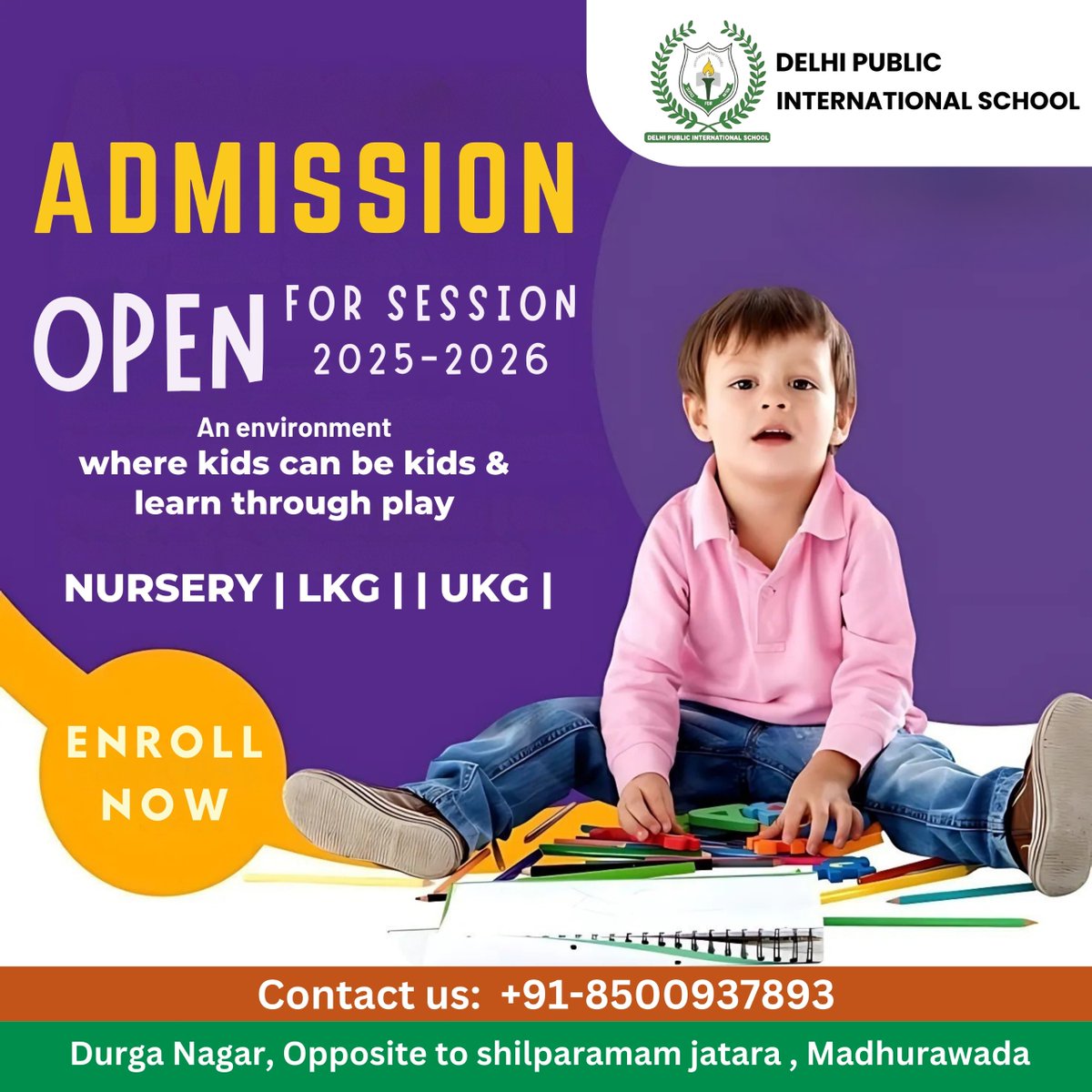 DelhiVizag79389's tweet photo. 🎒 Admissions Open 2025-2026 📚
Delhi Public International School

An environment where kids can be kids &amp; learn through play! 🌈

🌟 Why Choose Us?
✅ Child-Centric Learning
✅ Play-Based Education
✅ Safe &amp; Nurturing Environment

📞 Enroll Now: +91-85009 37893

#DPIS #Nursery https://t.co/N3sBjPjm0p