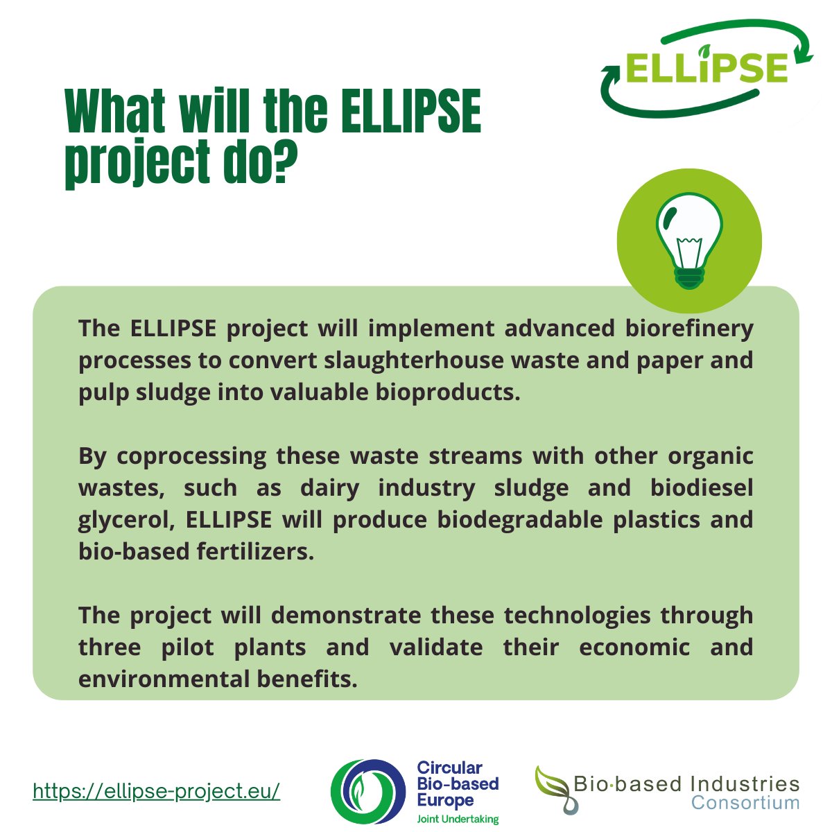 ELLIPSE Project (@ellipse_project) on Twitter photo #RunningintheELLIPSE third piece is out! What will the <a href="/ELLIPSE_Project/">ELLIPSE Project</a> do❓
<a href="/CBE_JU/">Circular Bio-based Europe Joint Undertaking</a> <a href="/biconsortium/">Bio-based Industries Consortium</a> <a href="/HorizonEU/">Horizon Europe 🇪🇺</a> <a href="/aimplas/">AIMPLAS</a>
<a href="/BioBaseEuropePP/">Bio Base Europe PP</a> <a href="/mi_sustainable/">Bio-Mi Sustainable Solutions</a> <a href="/Novamont/">Novamont</a>
<a href="/CARTIFCT/">CARTIF</a> <a href="/EngineeringZer0/">ZER0-E Engineering</a> <a href="/UniVerona/">Università di Verona</a> <a href="/ENCOsrl/">ENCO srl</a> <a href="/GreenGenIreland/">Green Generation</a> <a href="/Novamont_Iberia/">Novamont Iberia</a> #RunningintheELLIPSE third piece is out! What will the <a href="/ELLIPSE_Project/">ELLIPSE Project</a> do❓
<a href="/CBE_JU/">Circular Bio-based Europe Joint Undertaking</a> <a href="/biconsortium/">Bio-based Industries Consortium</a> <a href="/HorizonEU/">Horizon Europe 🇪🇺</a> <a href="/aimplas/">AIMPLAS</a>
<a href="/BioBaseEuropePP/">Bio Base Europe PP</a> <a href="/mi_sustainable/">Bio-Mi Sustainable Solutions</a> <a href="/Novamont/">Novamont</a>
<a href="/CARTIFCT/">CARTIF</a> <a href="/EngineeringZer0/">ZER0-E Engineering</a> <a href="/UniVerona/">Università di Verona</a> <a href="/ENCOsrl/">ENCO srl</a> <a href="/GreenGenIreland/">Green Generation</a> <a href="/Novamont_Iberia/">Novamont Iberia</a>