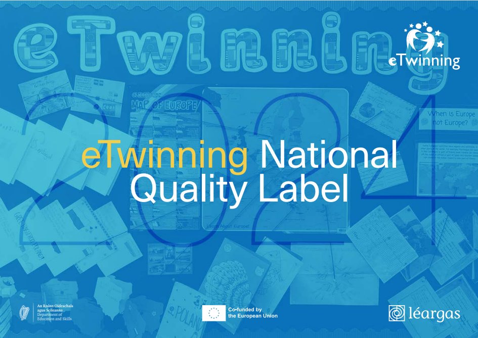 Our 2024 National Quality Label eBook is here! 📖

The eBook highlights best practice in Irish #eTwinning projects from the last year. Get inspired by NQL-winning projects &amp; learn more about how to use the platform in your teaching 🧑‍🏫

Read it here ➡️ bit.ly/4gw1uwd