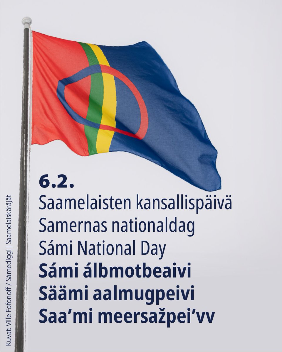 Buori sámi álbmotbeaivvi buohkaide! 

Pyeri säämi aalmugpeivi puohháid! 

Šiõǥǥ saaʹmi meersažpeeiʹv pukid!

Hyvää saamelaisten kansallispäivää! 

Glad samernas nationaldag! 

Happy Sámi National Day!