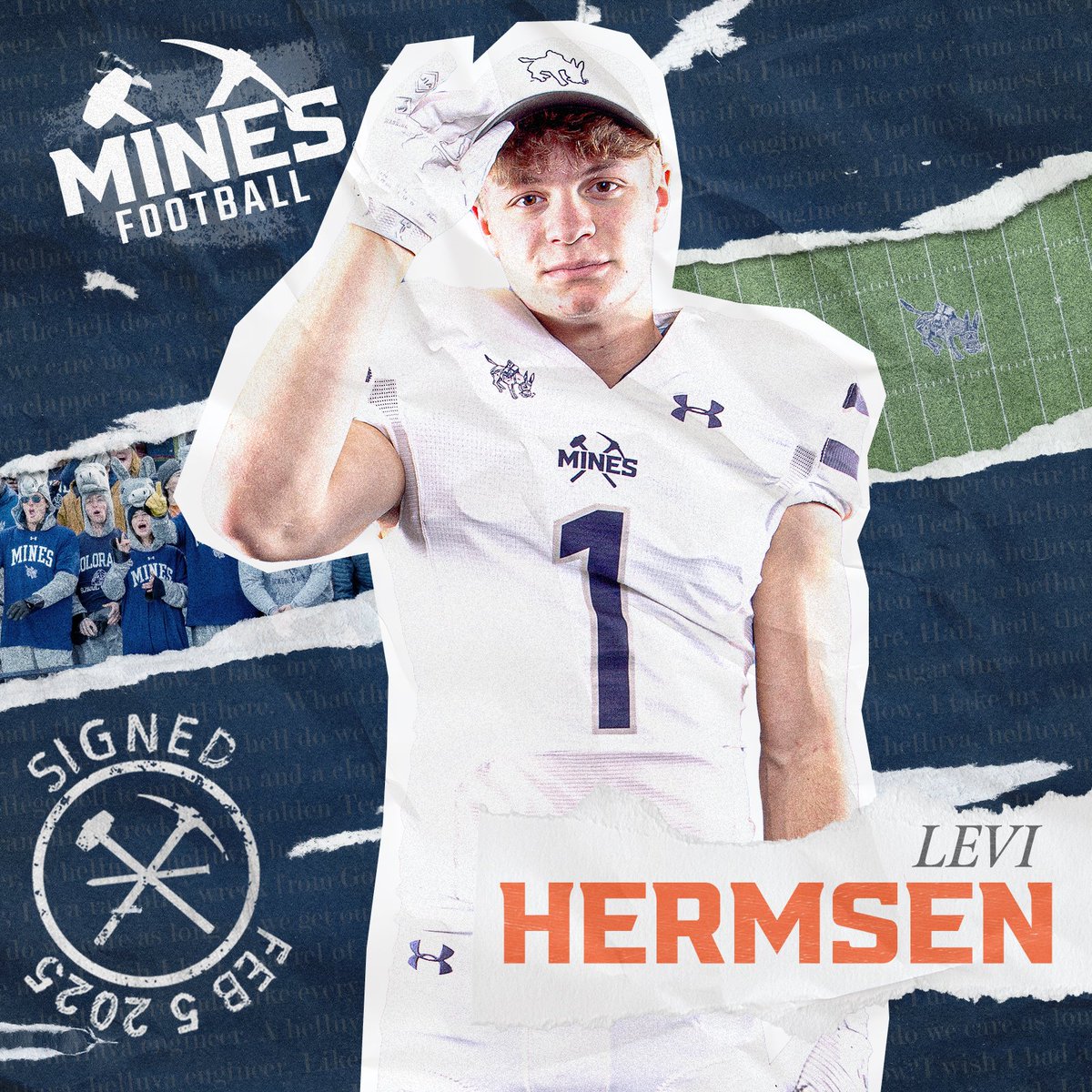 Mines Football (@minesfootball) on Twitter photo ⚒️𝗦𝗜𝗚𝗡𝗘𝗗⚒️
Levi Hermsen
WR | Fort Collins, Colo. | Heritage Christian
<a href="/levi_hermsen1/">Levi Hermsen</a>
#HelluvaEngineer⚒️ ⚒️𝗦𝗜𝗚𝗡𝗘𝗗⚒️
Levi Hermsen
WR | Fort Collins, Colo. | Heritage Christian
<a href="/levi_hermsen1/">Levi Hermsen</a>
#HelluvaEngineer⚒️