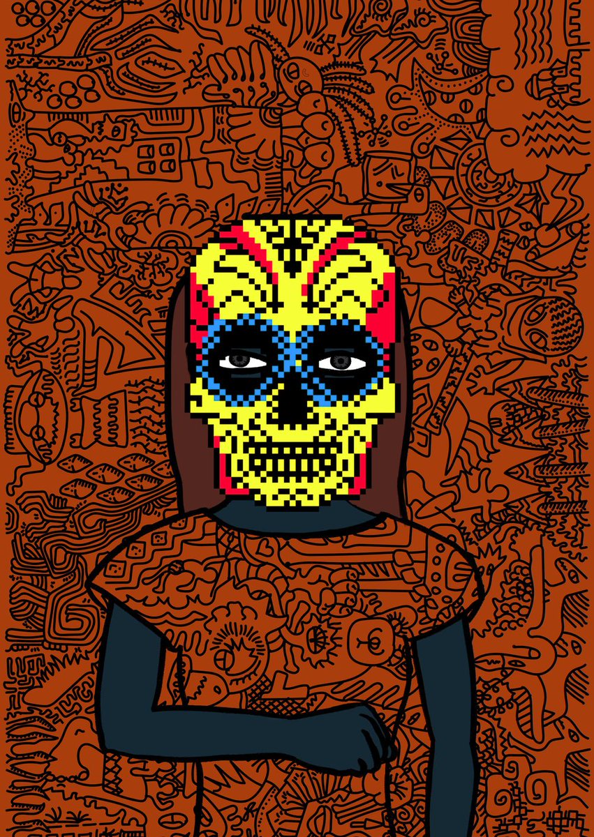 MatVibess's tweet photo. Masks everywhere: data, code, AI calculating but never feeling. Logic runs deep, but true exploration? That���s human. 

The future unfolds between lines of code and the unknown. @TheHashmasks https://t.co/v575mhIv8K