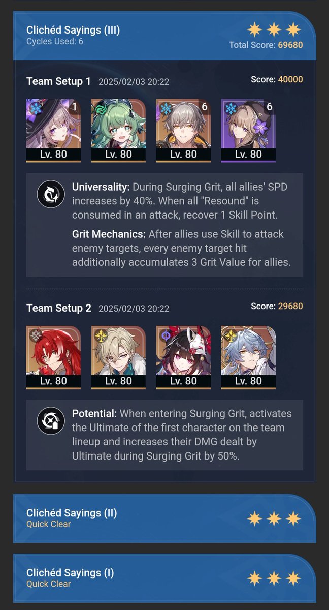 zeanmudrif's tweet photo. Pake The Herta E1S1 langsung dapat full score 😁
#HonkaiStarRail #hsr https://t.co/9rRB3Jl38q