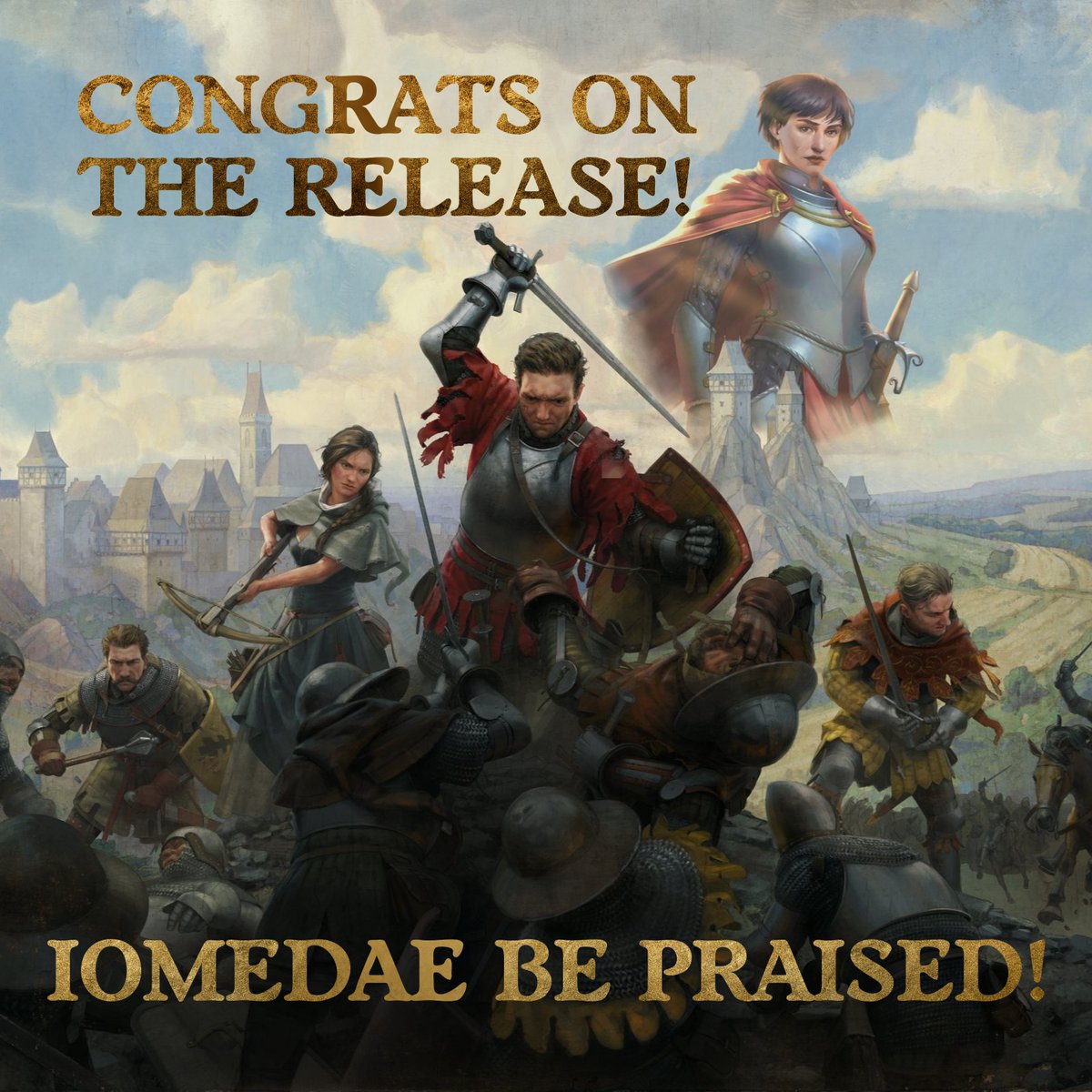 From Golarion to Kingdom of Bohemia, we send a warm welcome! Congratulations to <a href="/WarhorseStudios/">Warhorse Studios</a> on the release of Kingdom Come: Deliverance II — may the blessing of Iomedae, the goddess of righteous valor, justice, and honor, be upon Henry of Skalitz.