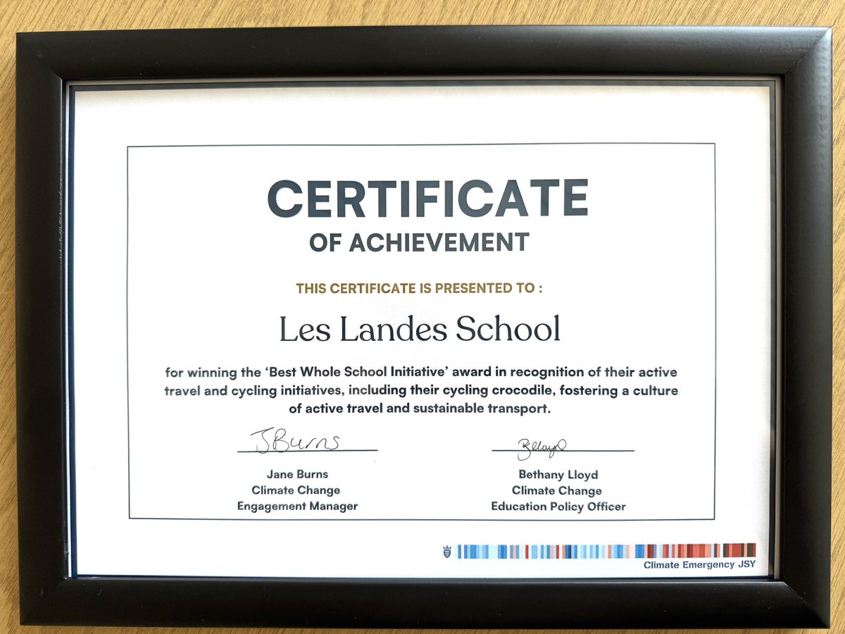 Our commitment to active travel and sustainable transport was recognised last night by the Climate Change Team. Our Cycling Crocodile is a defining feature of our school we were proud to receive the award for Best Whole School Initiative. 🐊