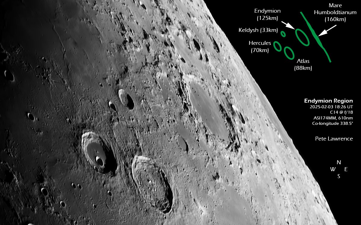 Libration sea Mare Humboldtianum right on the lunar limb.