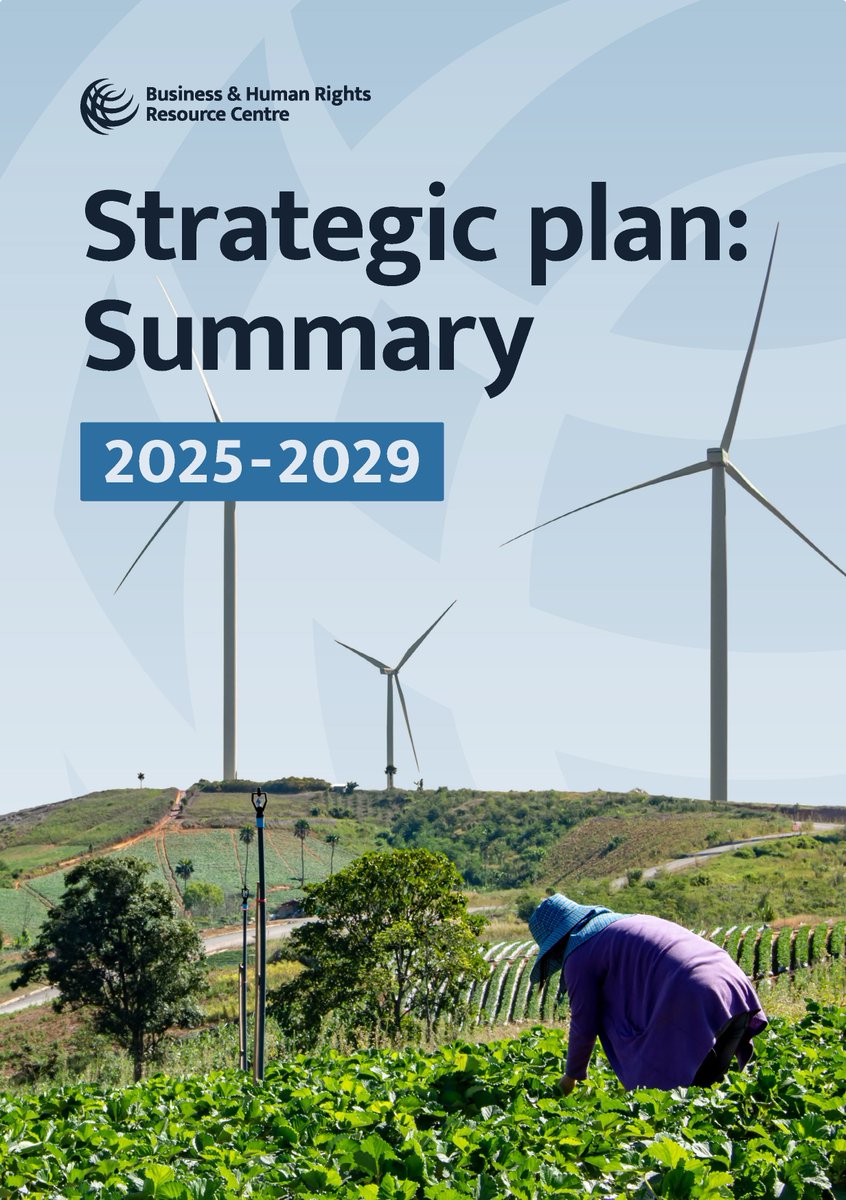 BHRCmedia's tweet image. Today we’re excited to share our new strategic plan for the next 4 years.

Find out how we'll drive our vision &amp;amp; mission: to work with partners &amp;amp; allies to put human rights at the heart of business to deliver a just economy, climate justice, and end abuse: business-humanrights.org/en/about-us/st…
