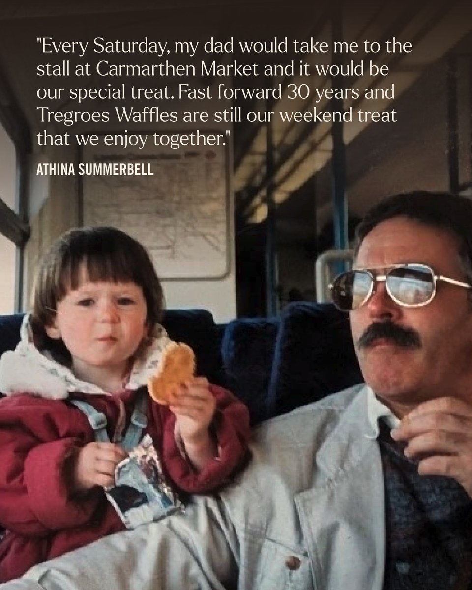 Tregroes Waffles are etched into the memories of our wonderful customers. Thank you to Athina for sharing this cherished memory with us, we're glad that our delicious waffles are still a weekend treat you get to enjoy with your dad ❤️