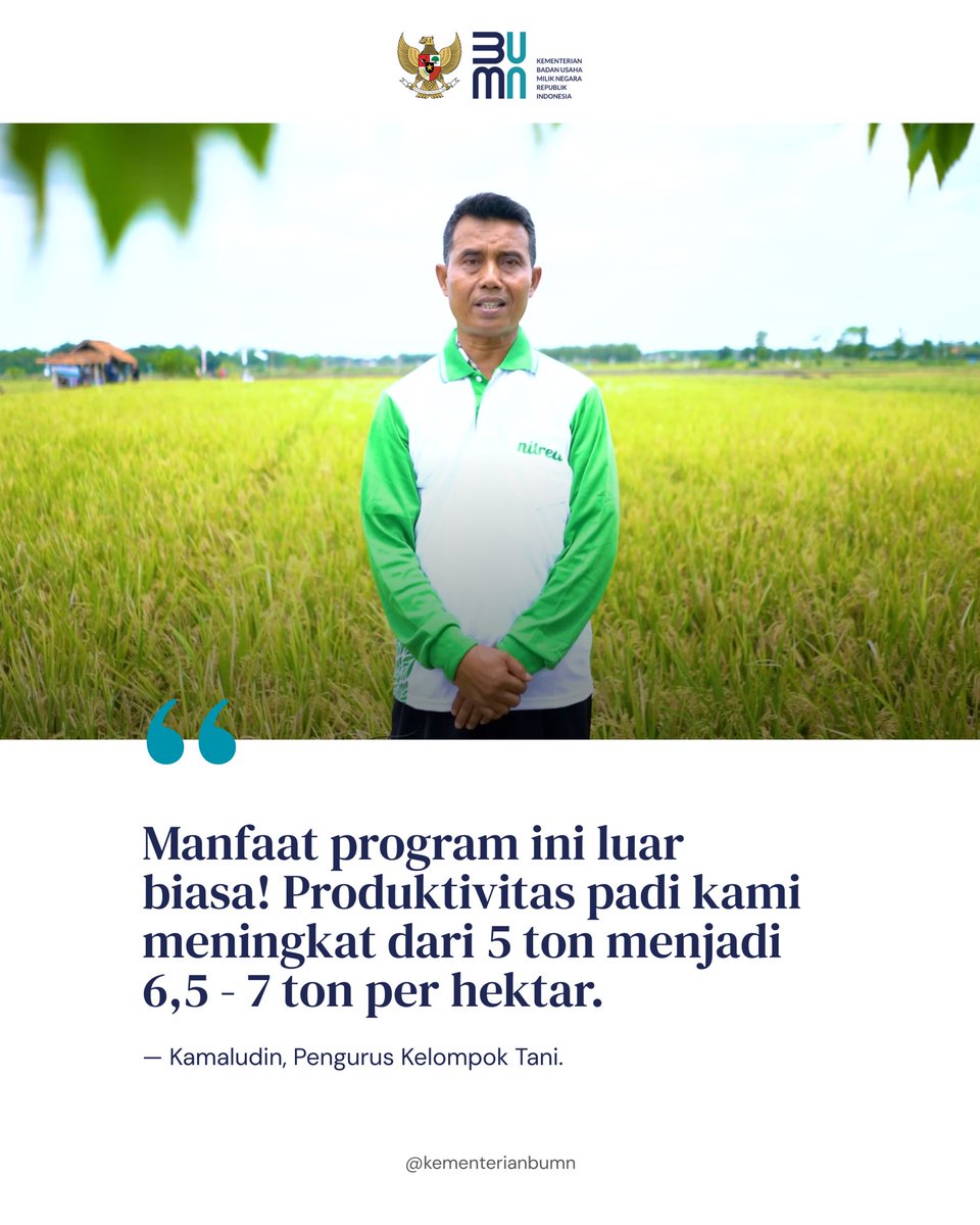 bumn_idn's tweet photo. Mari bersama majukan usaha rakyat dan perkuat ketahanan pangan Indonesia! ๐๐ฎ๐ฉ
#BUMNUntukIndonesia #ProgramMakmur #PetaniSejahtera #KetahananPangan https://t.co/4EMKv2PkwS