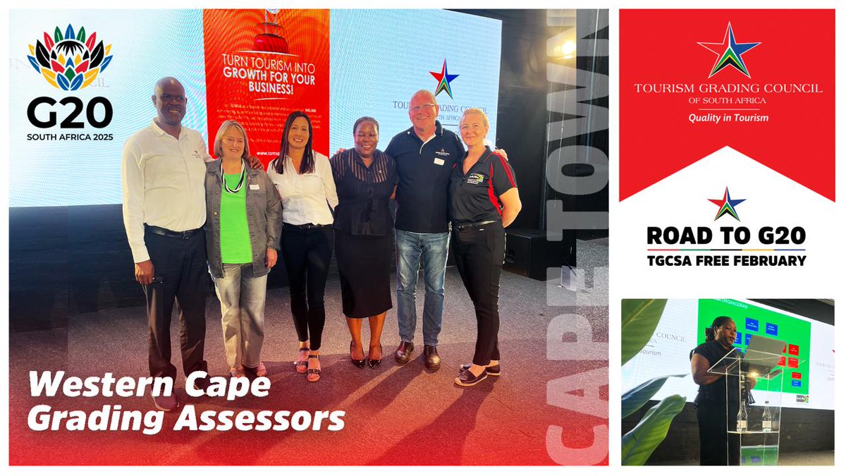 TGCSA_'s tweet photo. The TGCSA Grading Process can help you understand your customers better. Our qualified Grading Assessors provide valuable insights into trends and traveller needs, acting as your partner in the customer experience journey.
#RoadtoG20 #TGCSA #GetGraded https://t.co/oPPVkRCMO8