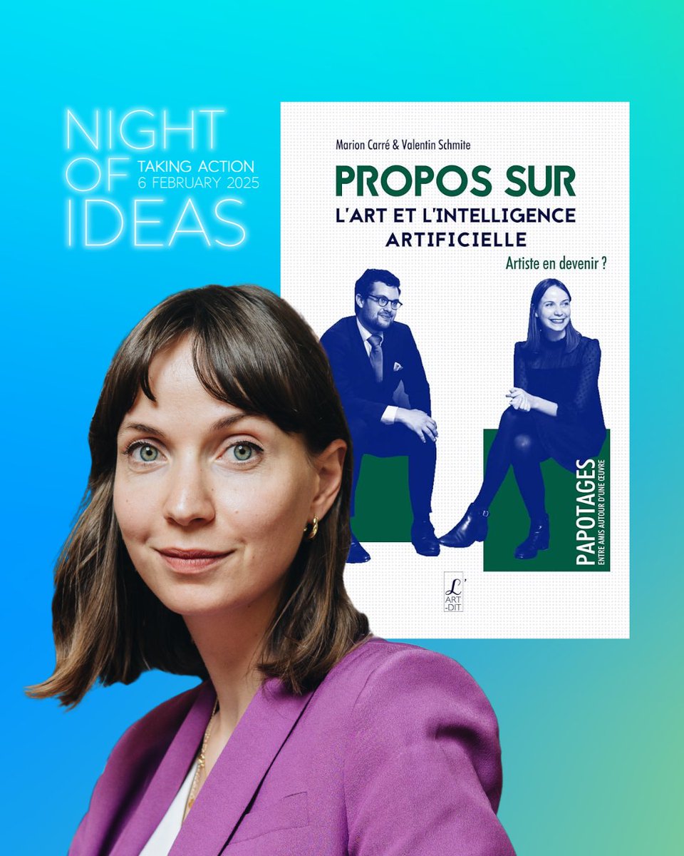 🤖 Co-creation tool or a threat? <a href="/Ma_rionC/">Marion Carré</a> unpacks myths and fears of AI in Propos sur l’art et l’intelligence artificielle.

💡 Join the #nightofideas on 6 Feb for a deep dive into AI and artistic creation! 🎨

👉 nightofideas.co.uk

<a href="/AskMonaParis/">Ask Mona</a>