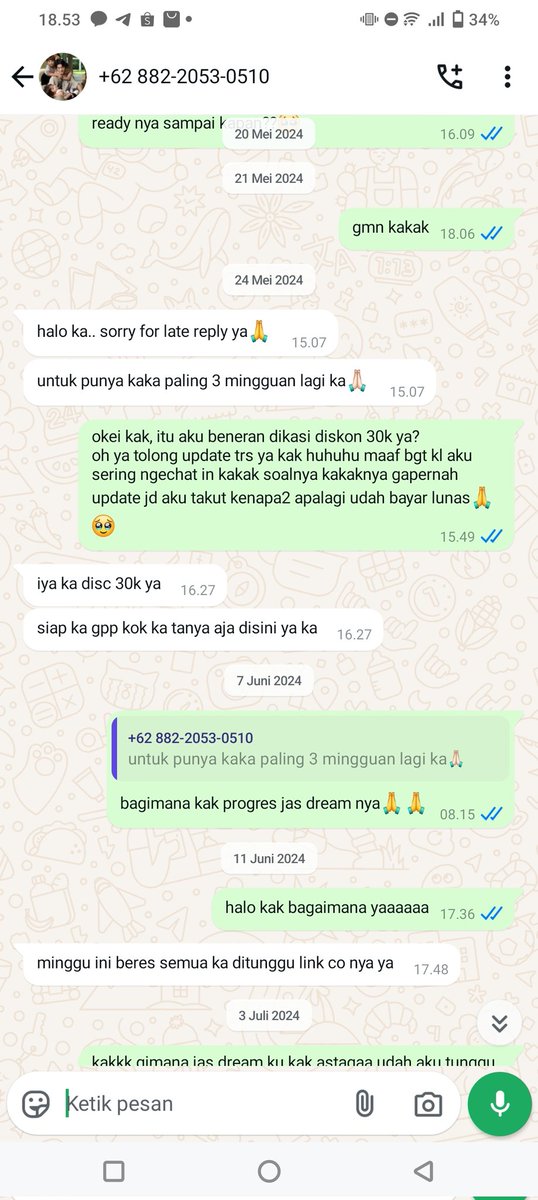 ciokyuties's tweet photo. @cherry_floweryt MJB, GUE JUGA KAK YA ALLAH, UDH HAMPIR SETAUN ASLI DEH, GUE SABAR2 IN MLH DIA NGGAK ADA TANGGUNG JAWABNYA, DIA JG NGOMONG KL MAU NGEREFUND UANGNYA TP OMDO BJIR SAMPE SEKARANG GUE TUNGGUIN GK ADA KELANJUTANNYA,wlpun duit gw g sbrapa,tp buat gw yg masi sekolah berharga bgt plss🥹 https://t.co/k7wEdYJHqO