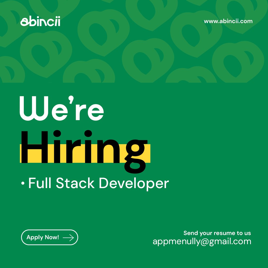 ABINCII_'s tweet photo. How to Apply: 
Send your resume and a cover letter to appmenully@gmail.com with the subject line “Full Stack Developer Application”

Applications closes on the 7th of February, 2025 https://t.co/TSVclecl0n