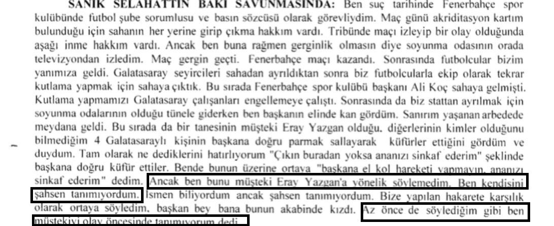 _samiyenhaber's tweet photo. Selehattin Baki’nin, bugün “Eray Yazgan adlı şahsı karaborsa ve bilet skandalı iddialarıyla tanıdım. Ondan önce kendisini tanımıyordum” tarzında bir ifadesi yoktur. Vermiş olduğu gerçek ifade budur. https://t.co/3XoVG0DNZ1