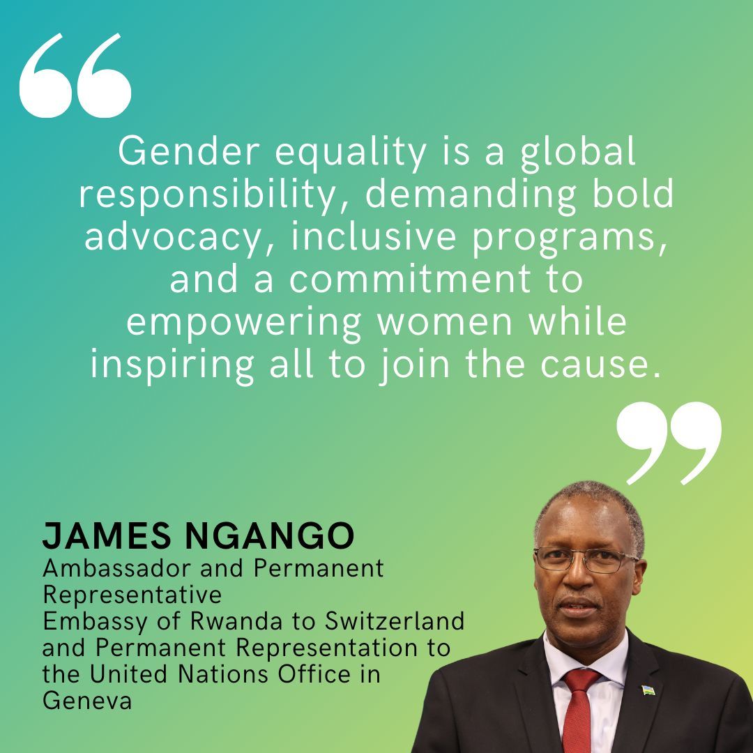 INTGenderChamps's tweet photo. Welcome among the #INTGenderChampions in Geneva, Ambassador James Ngango of Rwanda to the UN and other IOs!🇷🇼🇺🇳

Read his commitments for #GenderEquality: https://t.co/Z9TZwQKkWi 

@RwandaInGeneva @NgangoJ5 https://t.co/BHwFqzL9xb