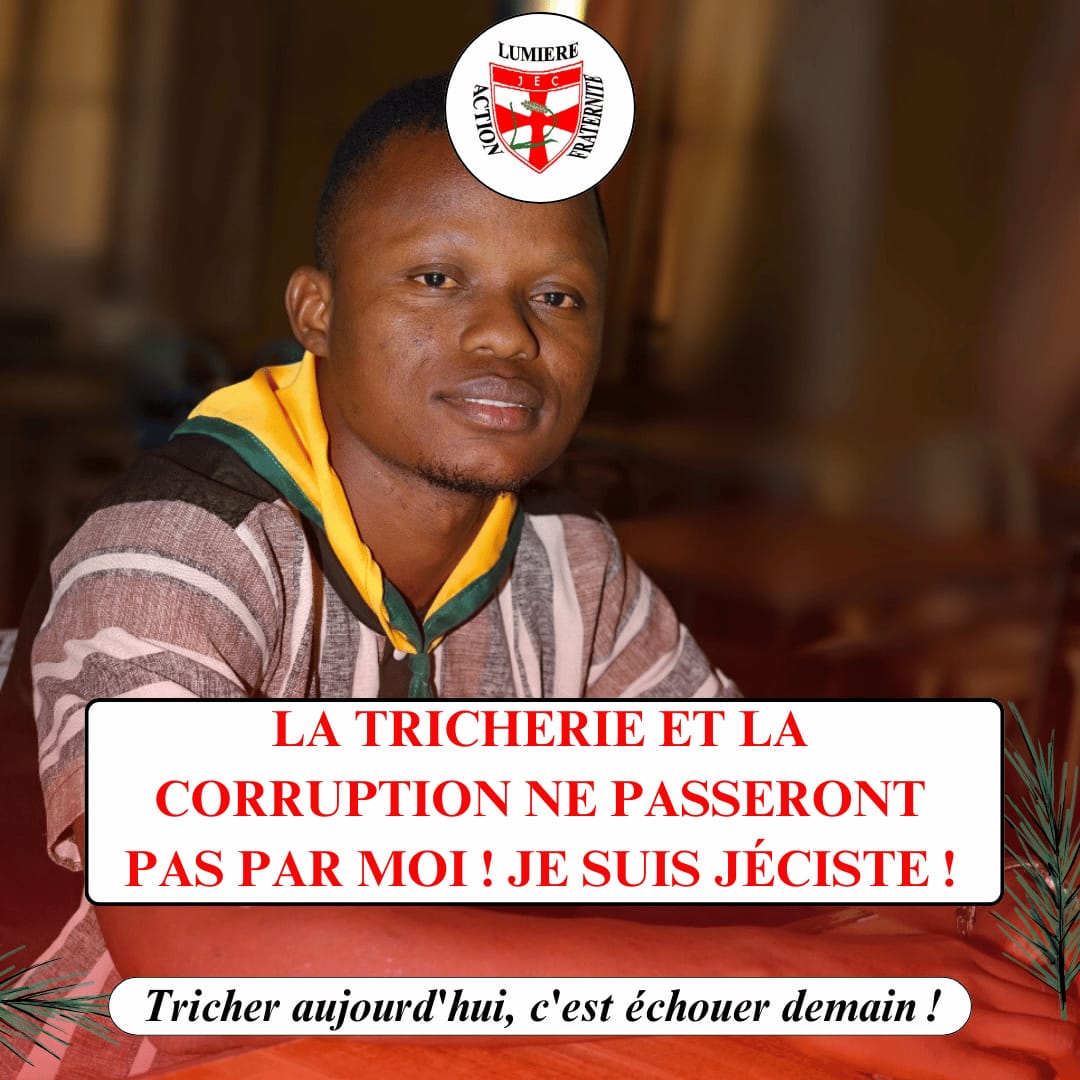 Disons non à la tricherie et à la corruption dans notre milieu.
#Jec_Burkina #corruption #BurkinaFaso