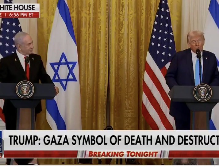 tajimustafa's tweet photo. After Trump talked about taking over Gaza, listen to Maria’s response from Gaza👇 https://t.co/tIotI2Kz60