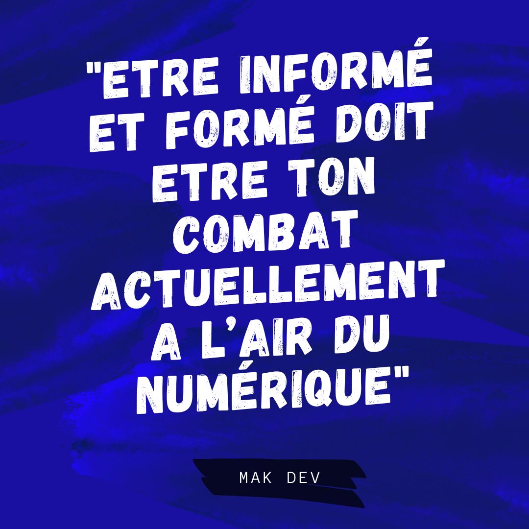 makdev_digital's tweet image. 📢 À l’ère du numérique, l’information et la formation ne sont plus des options, mais des nécessités.
🔹 Être informé te permet d’anticiper les tendances.
🔹 Être formé te donne les compétences pour agir et innover.
Fais de l’apprentissage un combat quotidien 🚀
