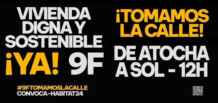 Siempre hemos dicho lo mismo.
📷 La vivienda es un #derecho y no un #negocio. 
📷 Las casas son para #vivir en ellas no para generar #rentas.
Por eso el #9FTomamosLaCalle