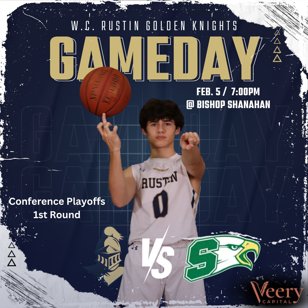 🚨 🚨 Rustin @ Bishop  Shanahan  @ 7pm  🚨 🚨 
1st  round  of  the  conference  playoffs starts  tonight. #UKnightEd #Rustinhoops #Rustinbasketball