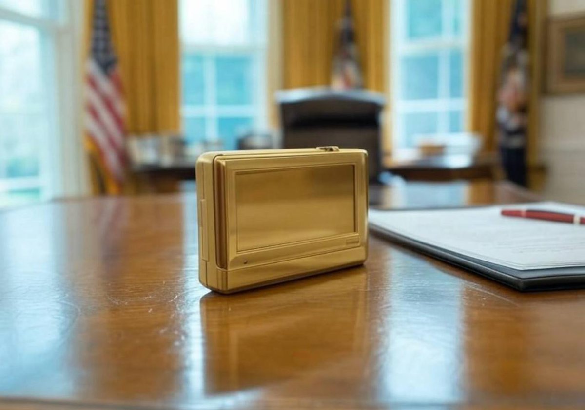❗️The pager gifted to Trump by Israel's PM turned out to be golden. Literally. Israeli media reports Netanyahu gave Trump two pagers—one gold, one regular. 🗞️✨ #Trump #Netanyahu #GoldenPager