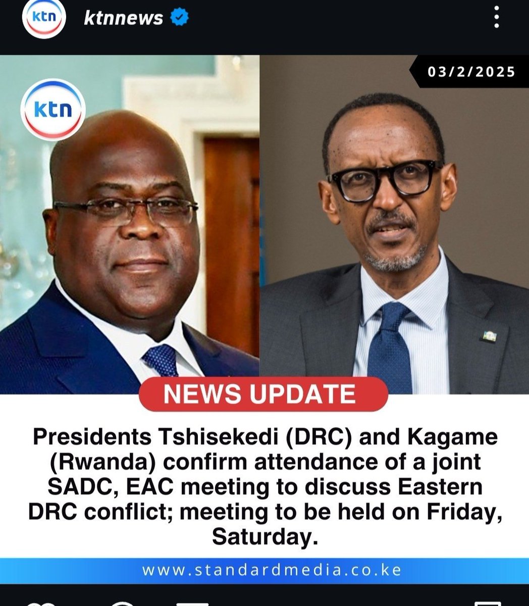 barasamainav's tweet photo. Eastern DR Congo conflict: Tshisekedi and Kakame.
----
USAID. Haiti. Milka Moraa. North Eastern. Trump. Affordable Housing. Aga Khan. Mbele Hakuna Dere. Nigerians. CS Wahome WaHomes. NGOs.
#barasamaina #ManderaFocus #RiggyOnTheCross #MainaAndKingangi #CalvaryTouch https://t.co/QeCnoBMsOv