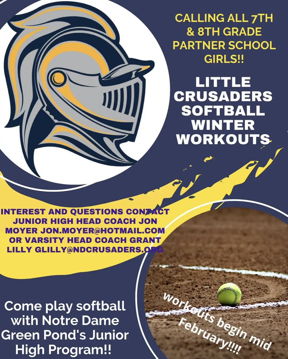 Notre Dame Crusaders Varsity Softball (@ndgpsoftball) on Twitter photo 