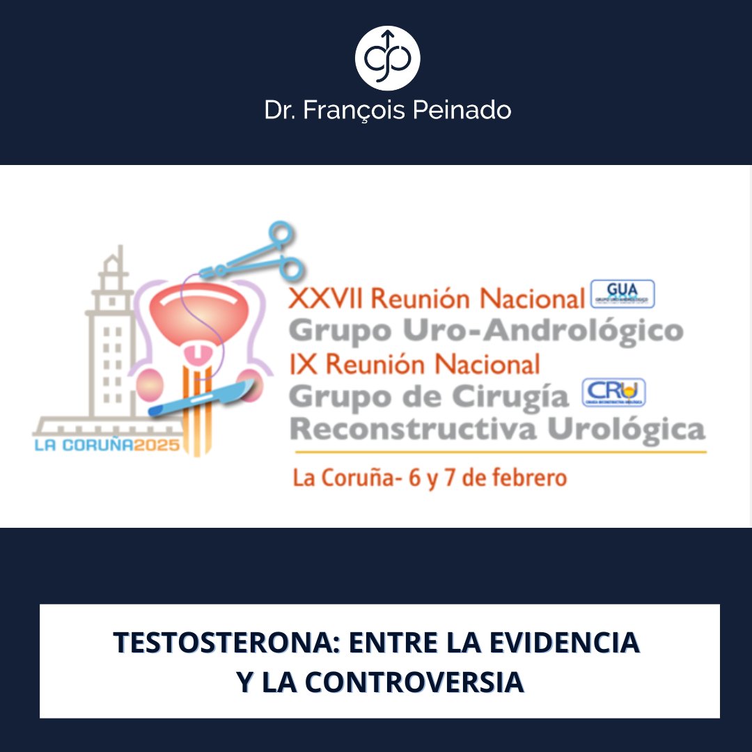 📢 ¡Esta semana se celebra el Congreso Uro-Andrológico en La Coruña!

Tengo el honor de participar como moderador en la mesa redonda "Testosterona: Entre la Evidencia y la Controversia", que tendrá lugar el próximo jueves 6 de febrero de 2025.

#Andrología #Testosterona