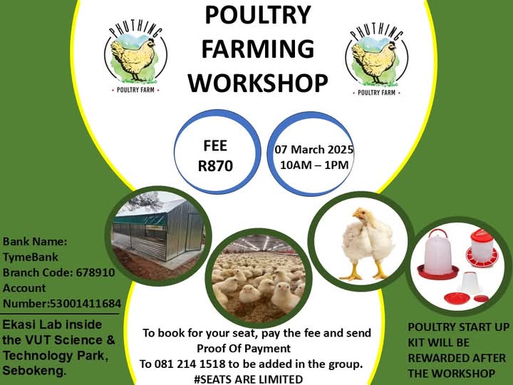 Seats still available. Book now to avoid disappointments. Remember you will be given a start up kit, manual and refreshments. See you there. Dankos!!!