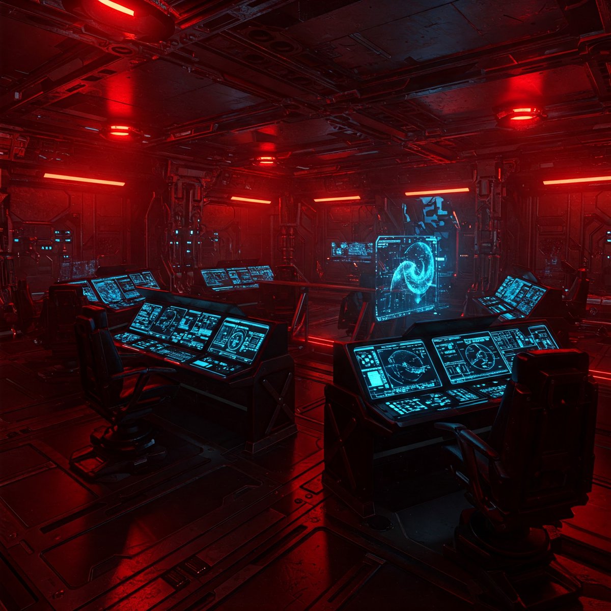 Frathos_XA's tweet photo. Suddenly, the bridge of the "Seraph," a sleek, heavily armored spaceship, becomes a whirlwind of activity.

Red alert klaxons blare while holographic displays flicker with chaotic readings. 

Captain Valerius, his face etched with concern, grips the armrest of his command chair. https://t.co/v7ZVMgawfQ