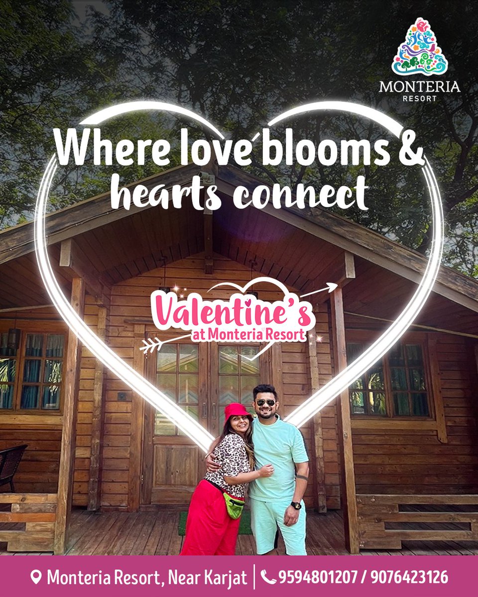 MKhalapur's tweet photo. A cozy retreat, just for the two of you. 💕

Treat your someone special with a luxurious #ValentinesStaycation in our spacious Chalets at #MonteriaResort, near Karjat.

Book your perfect getaway today! 📞 9594801207 / 9076423126

 #AdventureResort #Valentine2025 https://t.co/2yyIcrhbiB