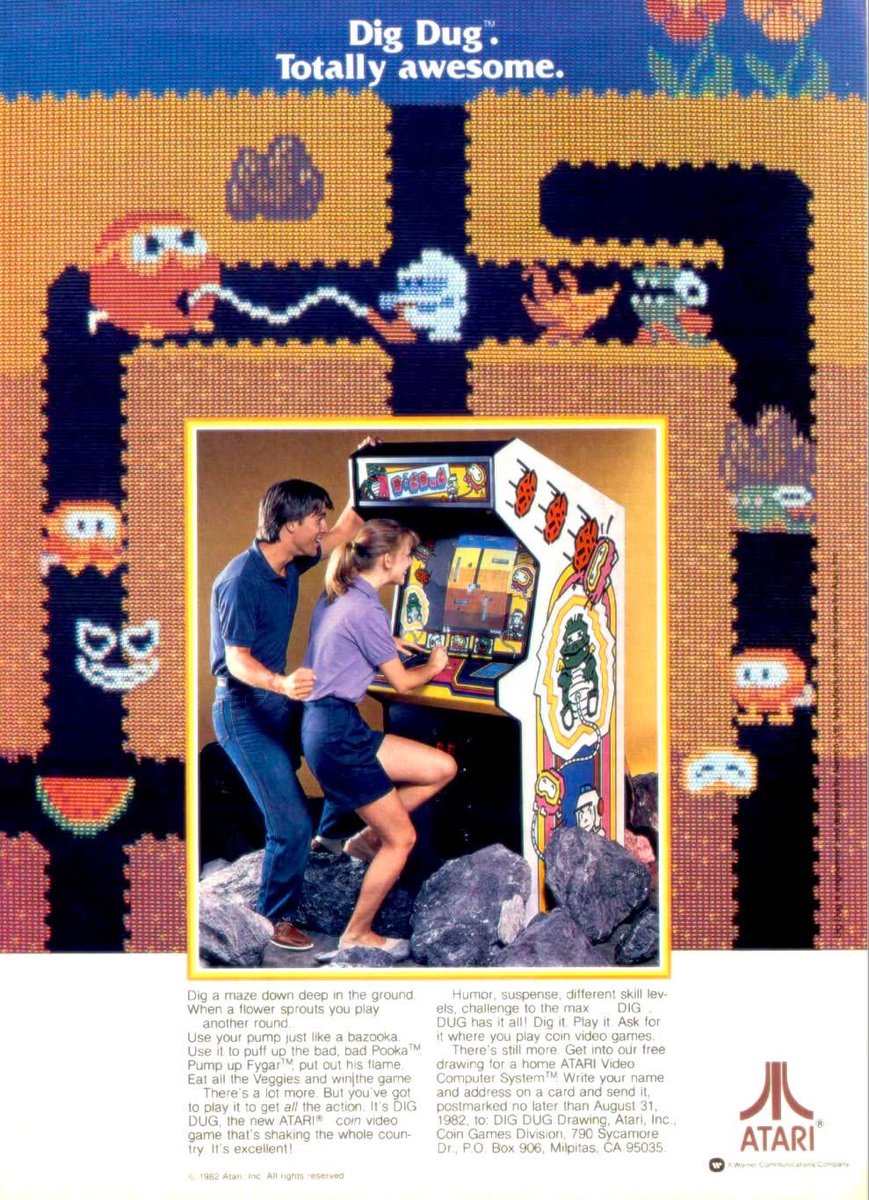 bkontheair's tweet image. #DigDug 🕹️⛏️ #videogame #arcade #retro