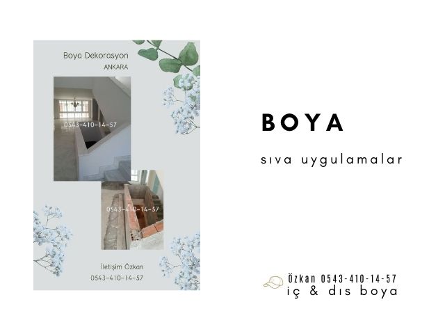Boya sıva hepsi içinde dekorasyon.
Ankara Villa Ustası