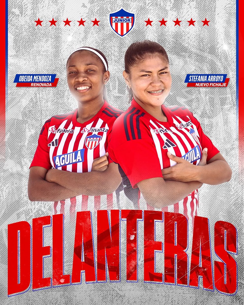 _superpoderosas's tweet photo. 🔴🔵 Junior presentó su plantel para disputar la Liga Femenina ⚽️🏆🇨🇴 2025.

❤️‍🔥 Las 25 elegidas por Yinaris García buscarán el primer título del club en le certamen.

📸 @JuniorClubSA https://t.co/R3rzXZ4Dnk