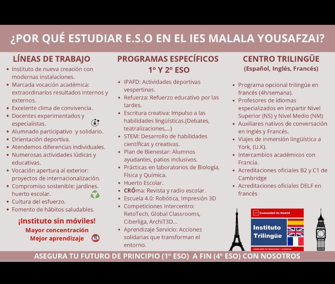 EdPublicaTablas's tweet image. IES Malala Yousazfai