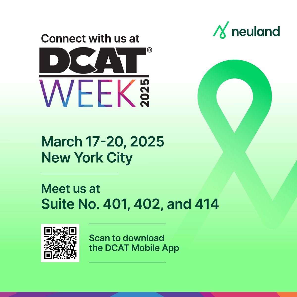 NeulandLabs's tweet image. The countdown to #DCATWeek 2025 begins! 🚀
Meet our Senior Management team at Suite No. 401,402 and 414. We look forward to engaging with industry leaders, and discussing how our CDMO expertise can support your API development and manufacturing needs. 
#DCATWeek #NeulandLabs