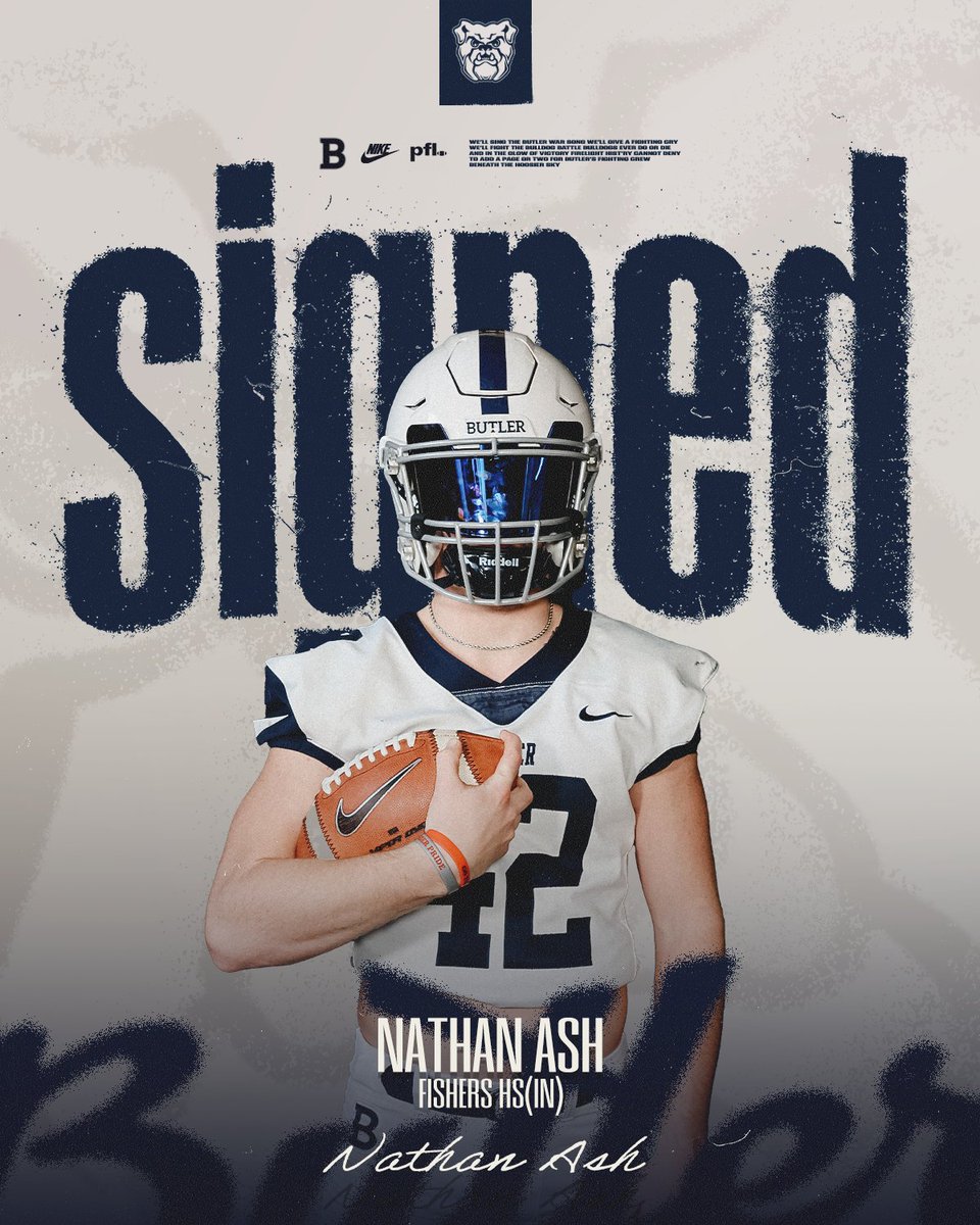 BIG DAWG ON CAMPUS! 💪

Join us in welcoming Nathan Ash to the Butler Football family!

🏈 Position: DE
🏫 From: Fishers HS (IN)
The future is bright, and the Dawgs just got stronger! 🔵⚪ #NSD #ButlerFootball #GoDawgs #TheButlerWay