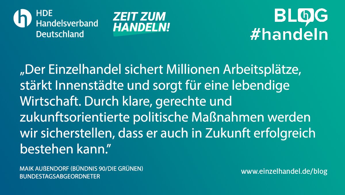 Handelsverband HDE (@handelsverband) on Twitter photo "Der stationäre Handel konkurriert zunehmend mit globalen Plattformen, die mit laxeren Regulierungen und unfairen Steuerpraktiken arbeiten", schreibt <a href="/maik_aussendorf/">Maik Außendorf</a> im HDE-Blog. Mehr unter einzelhandel.de/blog/14732 #ZeitZumHandeln #BTW25 "Der stationäre Handel konkurriert zunehmend mit globalen Plattformen, die mit laxeren Regulierungen und unfairen Steuerpraktiken arbeiten", schreibt <a href="/maik_aussendorf/">Maik Außendorf</a> im HDE-Blog. Mehr unter einzelhandel.de/blog/14732 #ZeitZumHandeln #BTW25