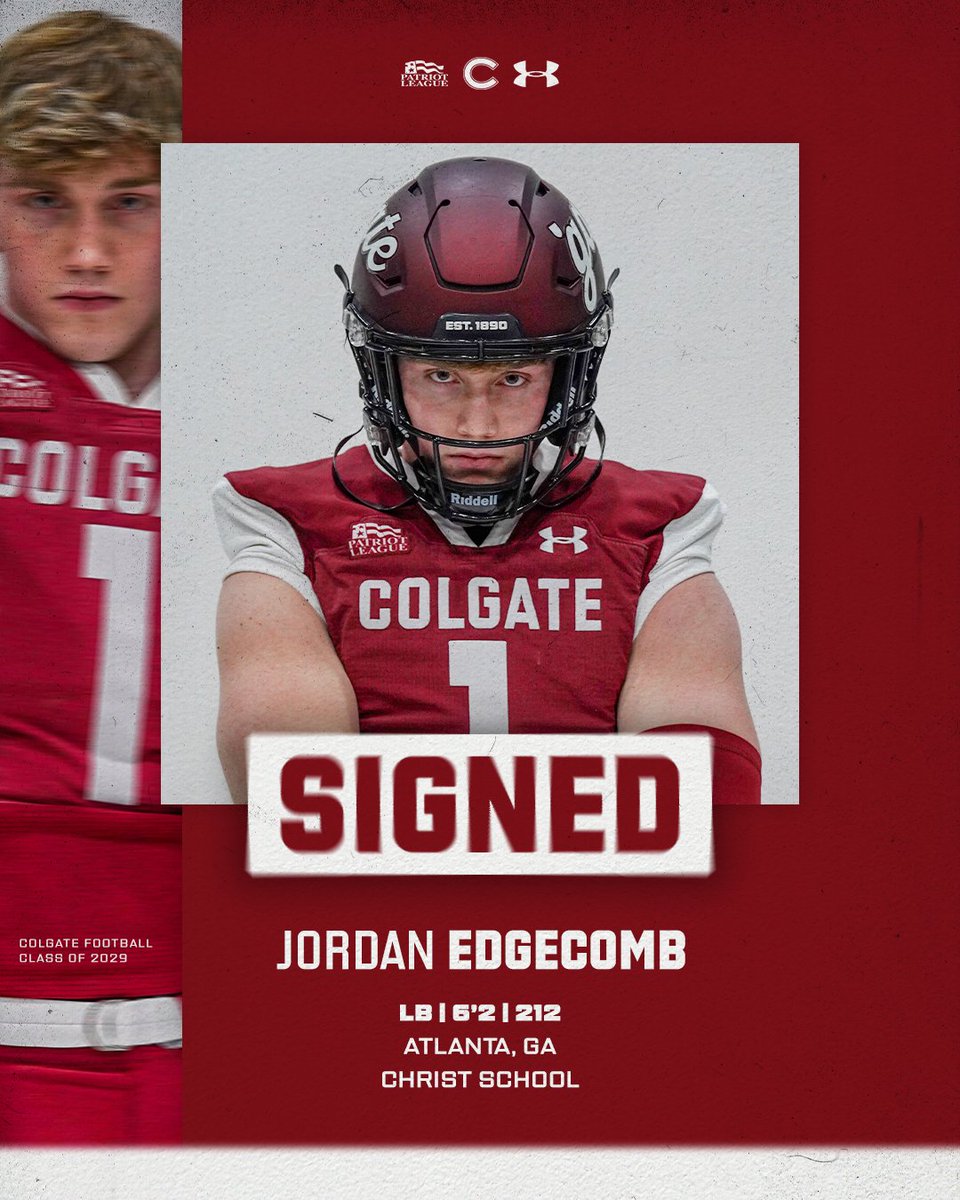 Colgate Football (@colgatefb) on Twitter photo Adding another stud to the LB room 😮💨
A 2024 NCISAA Division I All-State selection and 2024 State Champion, <a href="/JordanEdgecomb/">Jordan Edgecomb</a> is coming to Colgate this fall!
#GoGate Adding another stud to the LB room 😮💨
A 2024 NCISAA Division I All-State selection and 2024 State Champion, <a href="/JordanEdgecomb/">Jordan Edgecomb</a> is coming to Colgate this fall!
#GoGate