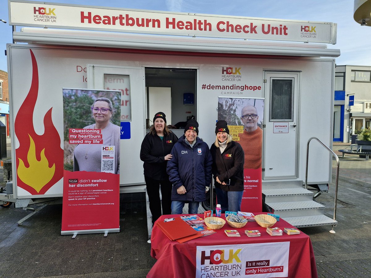 Our roadshow for #OesophagealCancerAwarenessMonth continues today in Waterlooville, with the team at <a href="/HeartburnCancer/">Heartburn Cancer UK</a>. We've spoken to lots of people about persistent heartburn with the key message: Get it checked.