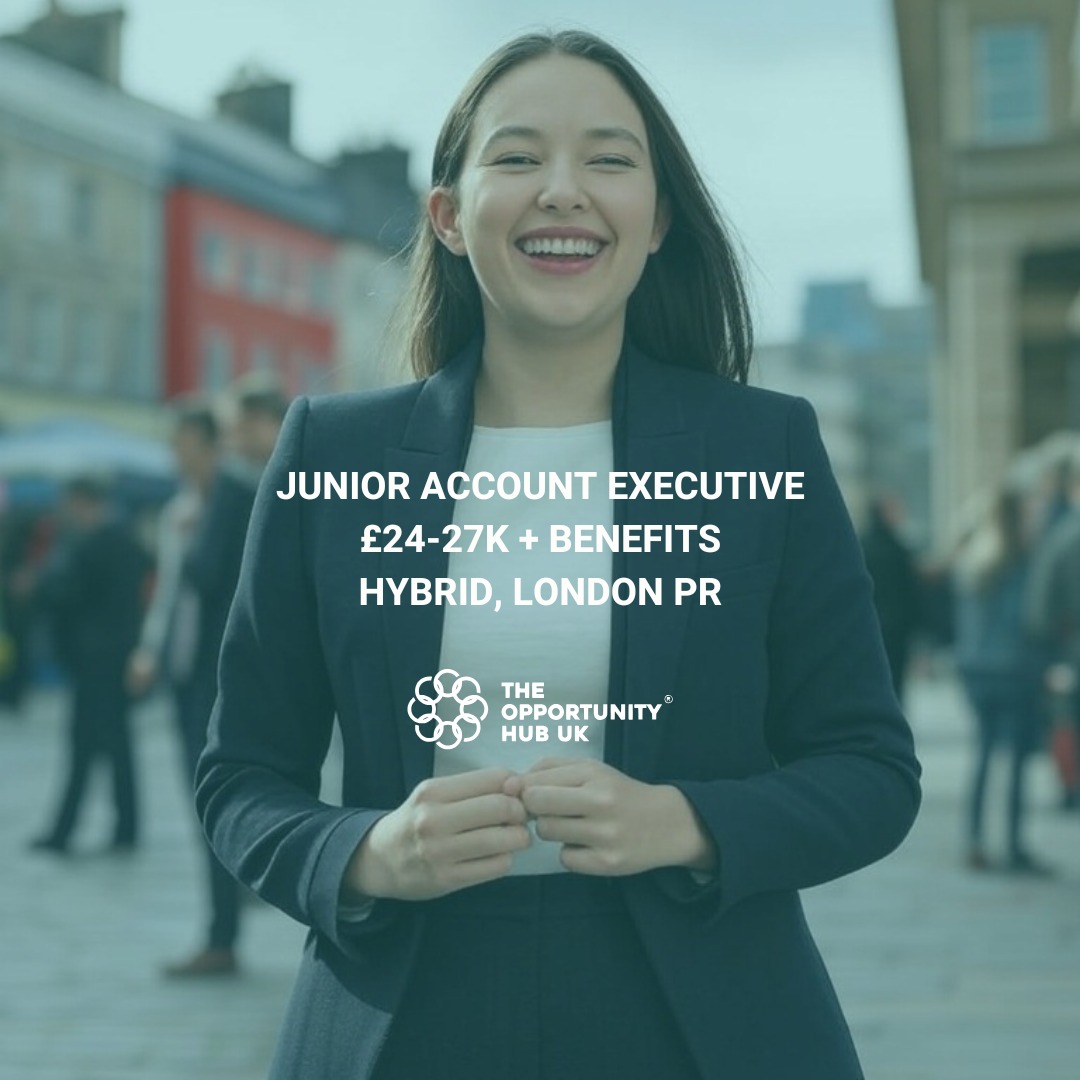TheOHubUK's tweet photo. Junior PR Account Executive role! £24-27k, hybrid working in central London! 

Apply here - https://t.co/VUkdnJ7Ngb 

#PRJobs https://t.co/ud1T2bZSNJ