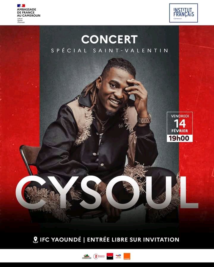 Reporter4Music's tweet photo. 🇨🇲🌍🎤 Dans la suite de son EP #Entracte, @CysoulOfficiel se produira lors de la #SaintValentin2025 le 14 Février 2025 à 19h00.

📍 @IFCameroun antenne Yaoundé 

✉️ Invitation à récupérer au Service Communication voir @DulcieBassoglog 

💵 Entrée Libre sur invitation https://t.co/on0KFYP4sL