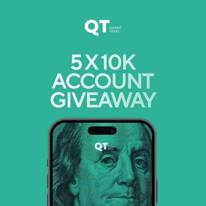 GIVEAWAY time as promised! 

$50K worth of challenges up for grabs!
5 winners for 10K each 🔥🔥🔥

Simple steps:
- follow <a href="/hamzfx/">HS</a> <a href="/AlexQuantTekel/">Alex</a> <a href="/QuantTekel/">QuantTekel</a> 

- Like AND retweet this post 

Winners announced Sunday! LETS GO🫡