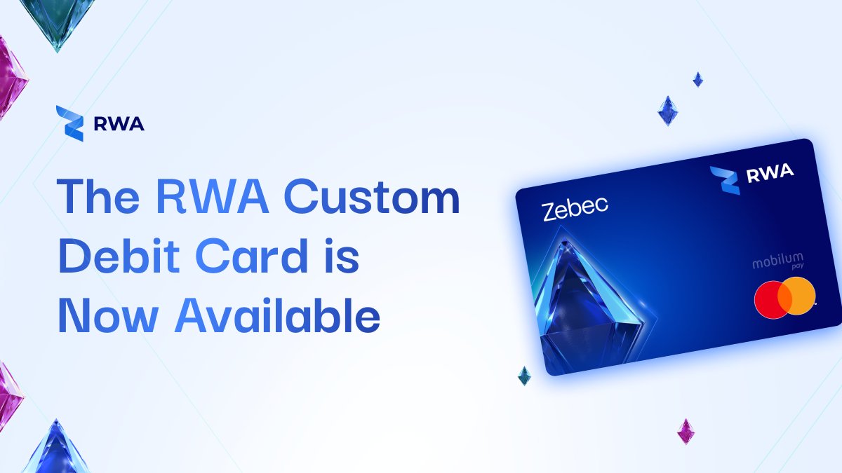 The custom RWA Debit Card powered by @Zebec_HQ is now available! Pay with  crypto anywhere, anytime that Mastercard is accepted. Key Features: 💎 Multi-Currency  Support: Pay in crypto or fiat effortlessly 💎