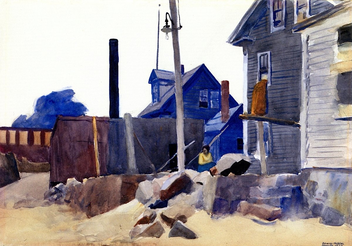 artisthopper's tweet photo. House on the Shore - 1924 #artbots #hopper https://t.co/dDel27CJS7