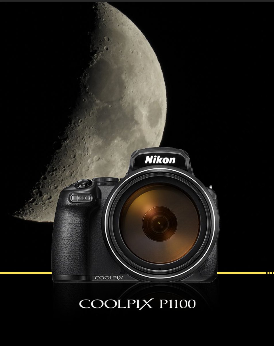 Introducing the COOLPIX P1100. Lightweight, versatile and boasts a 125x optical zoom, our newest compact digital camera can reach far and wide. From birdwatching to moon tracking, this was made for your photographic breakthroughs. Find out more at bit.ly/4aNrxOc