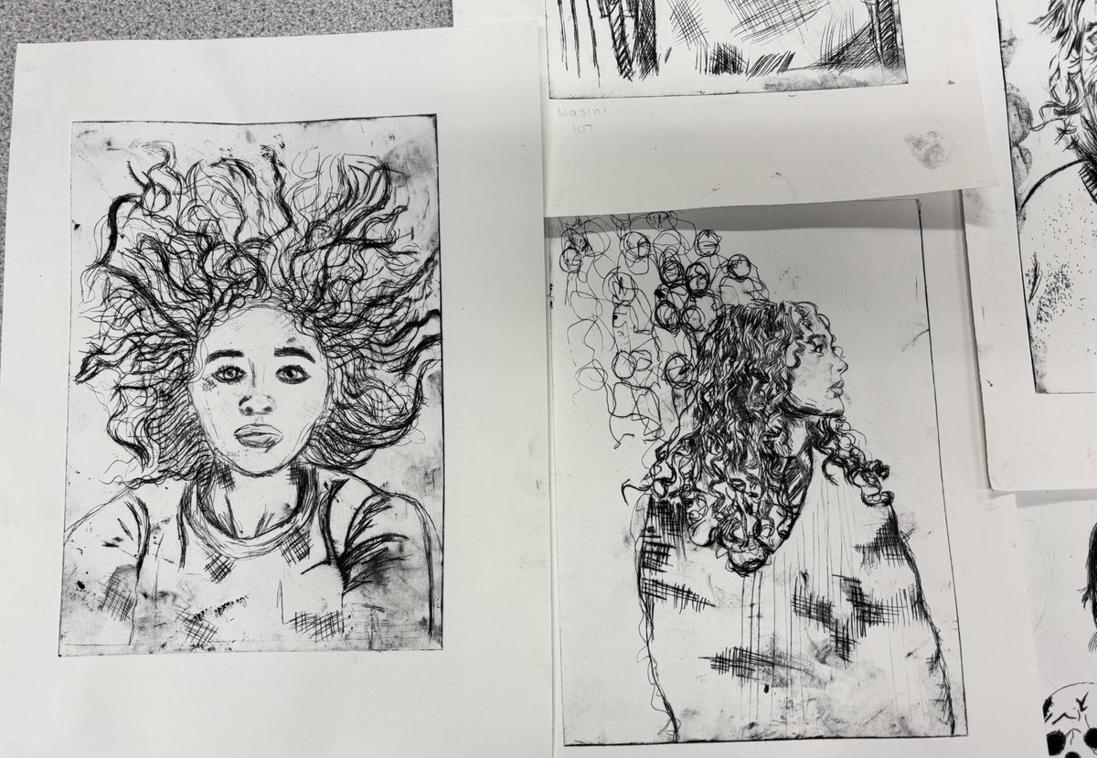 Superb etchings from 10C Art group today. Beautiful line, tone and texture! <a href="/officialCHS/">CHS</a>