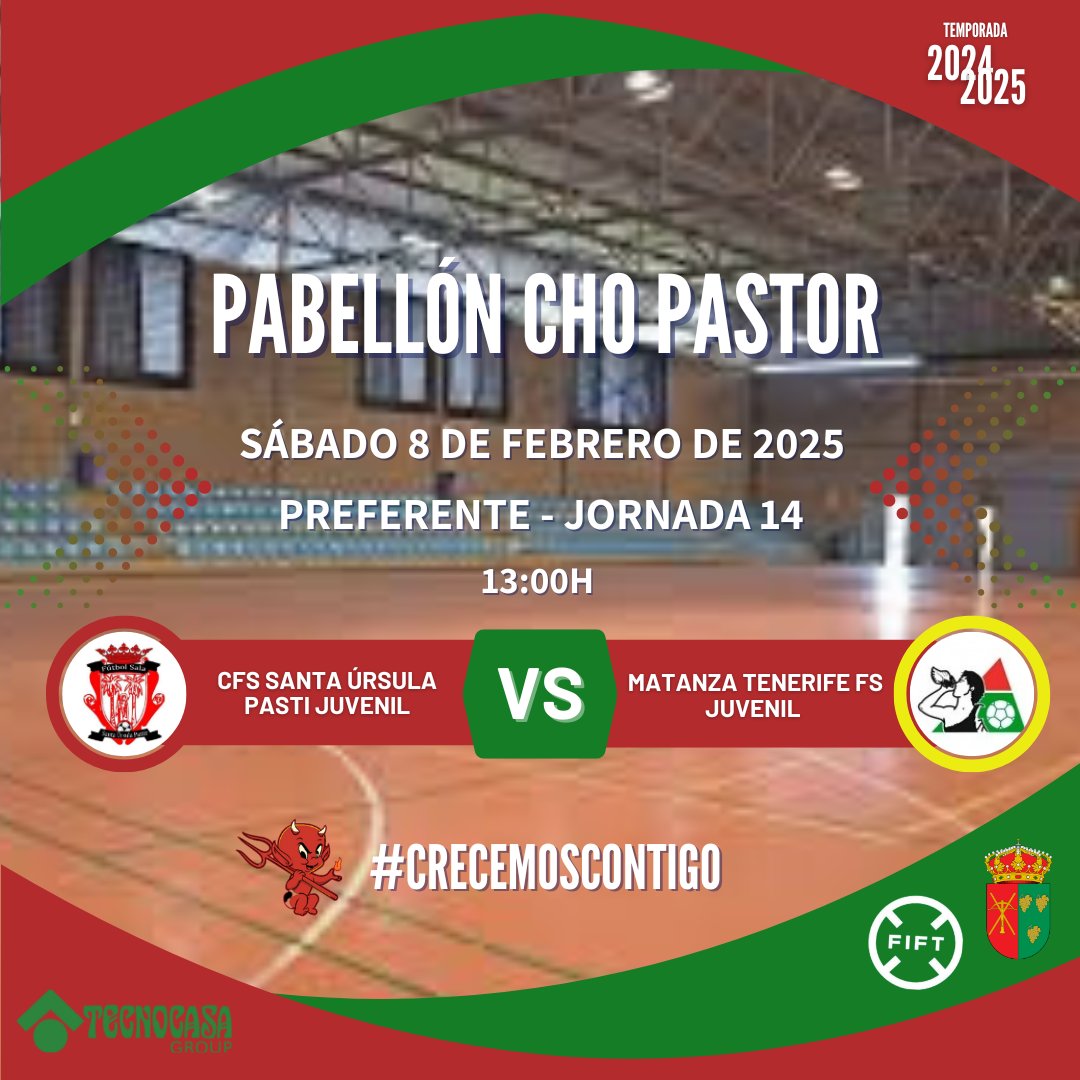 MatanzaSala's tweet photo. #VAMOSMATANZATENERIFE
JUVENIL:
8 de febrero de 2025
Preferente - Jornada 14 (13:00h)
Municipal Cho Pastor
CFS Santa Úrsula Pastir - @MatanzaSala
¡VEN Y ANIMA A TU EQUIPO! 😈
¡TE ESPERAMOS! ⚽💪
¡CRECEMOS CONTIGO! ⚫🔴🟢
#CanteraMatanzaFs #MatanzaTenerifefs #Preferente #FIFT https://t.co/HjFF3heFU7