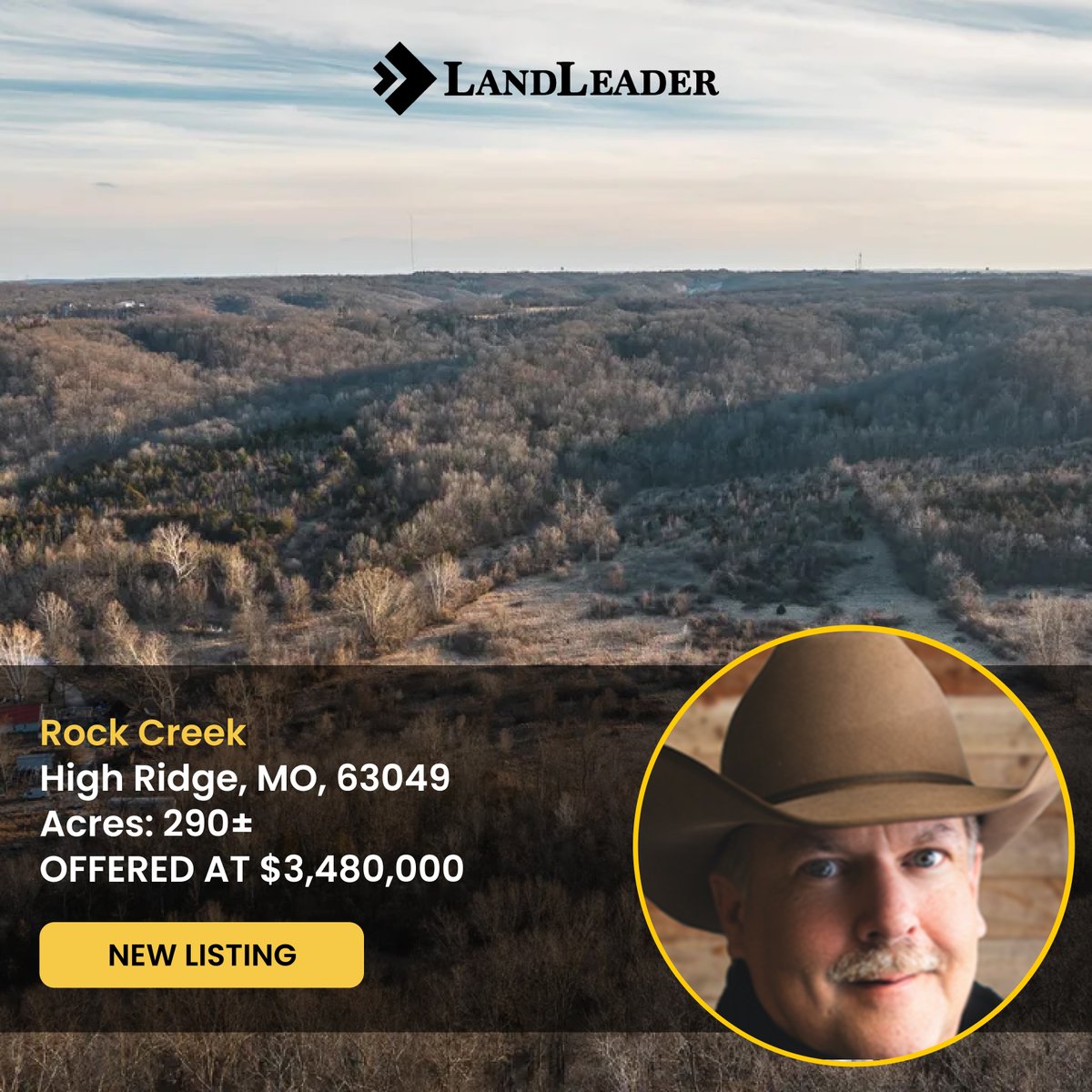 land_leader's tweet image. New Listing | Rock Creek | $3,480,000 | 290± Acres | Jefferson County
Presented by D.W. Hindman
Living The Dream Outdoor Properties

Call us at: (314) 486-3500

Property Details: landleader.com/property/rock-…

#LandLeader #DevelopmentOpportunity #ResidentialDevelopment #LandForSale